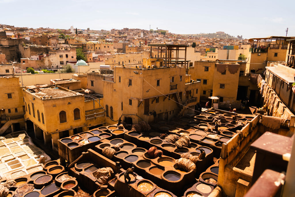 De leerlooierij van Fes