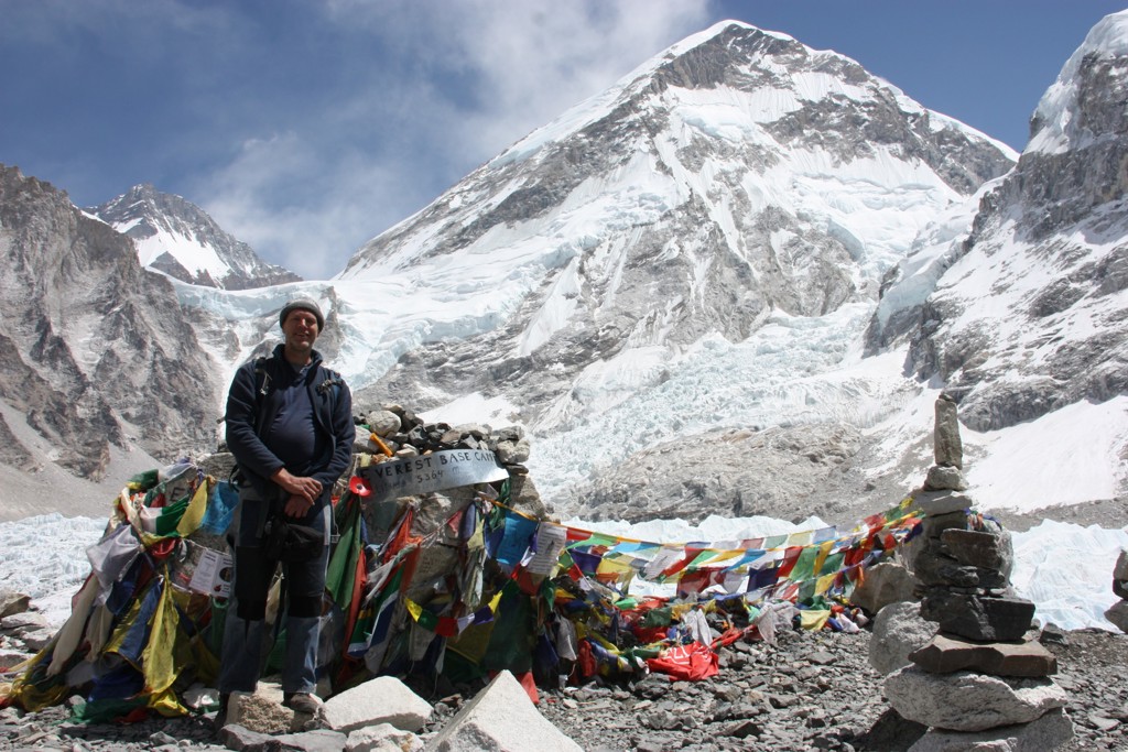 Op het Everest Base Camp