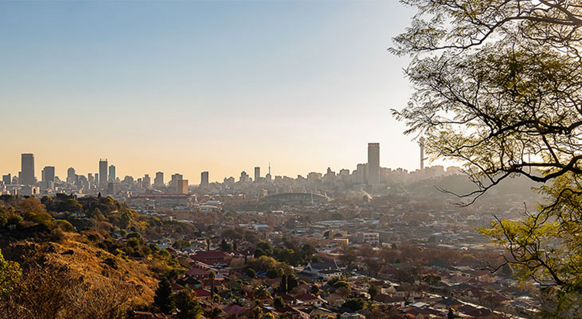 Uitzicht op Johannesburg