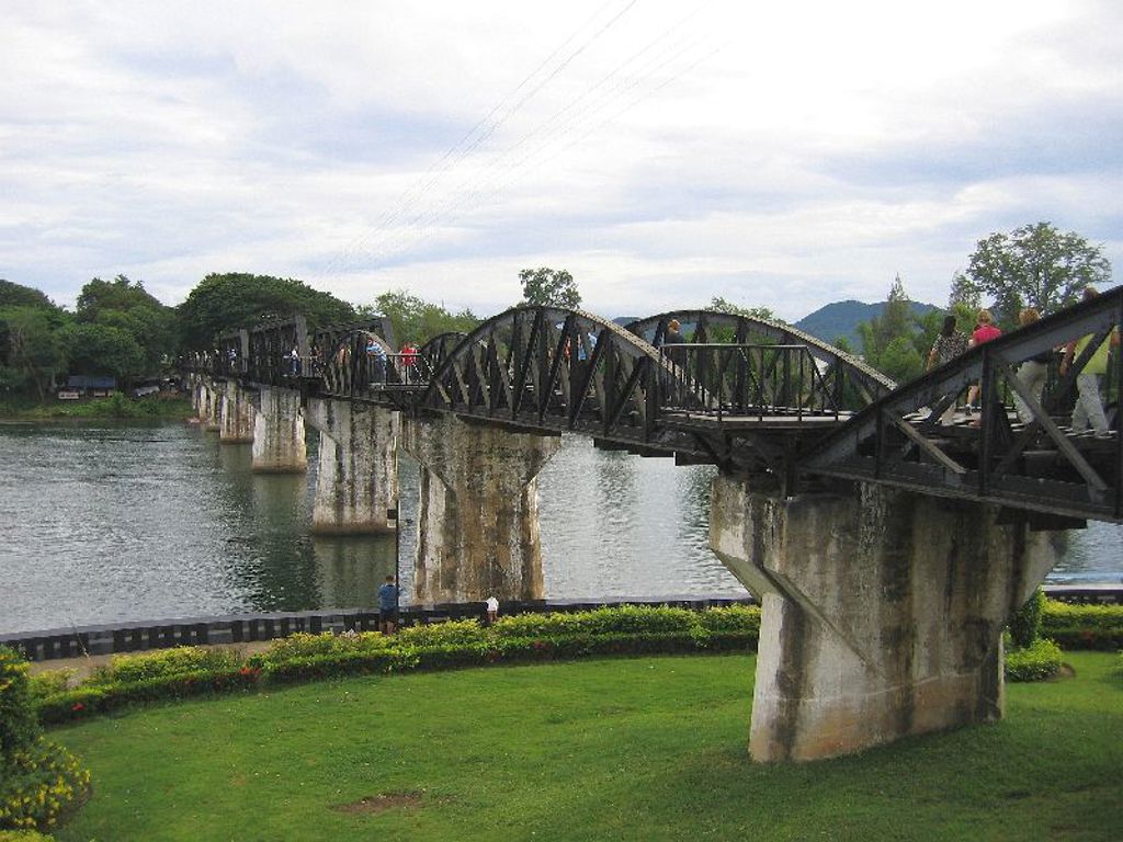Bridge over the river Kwai in Kanchanaburi